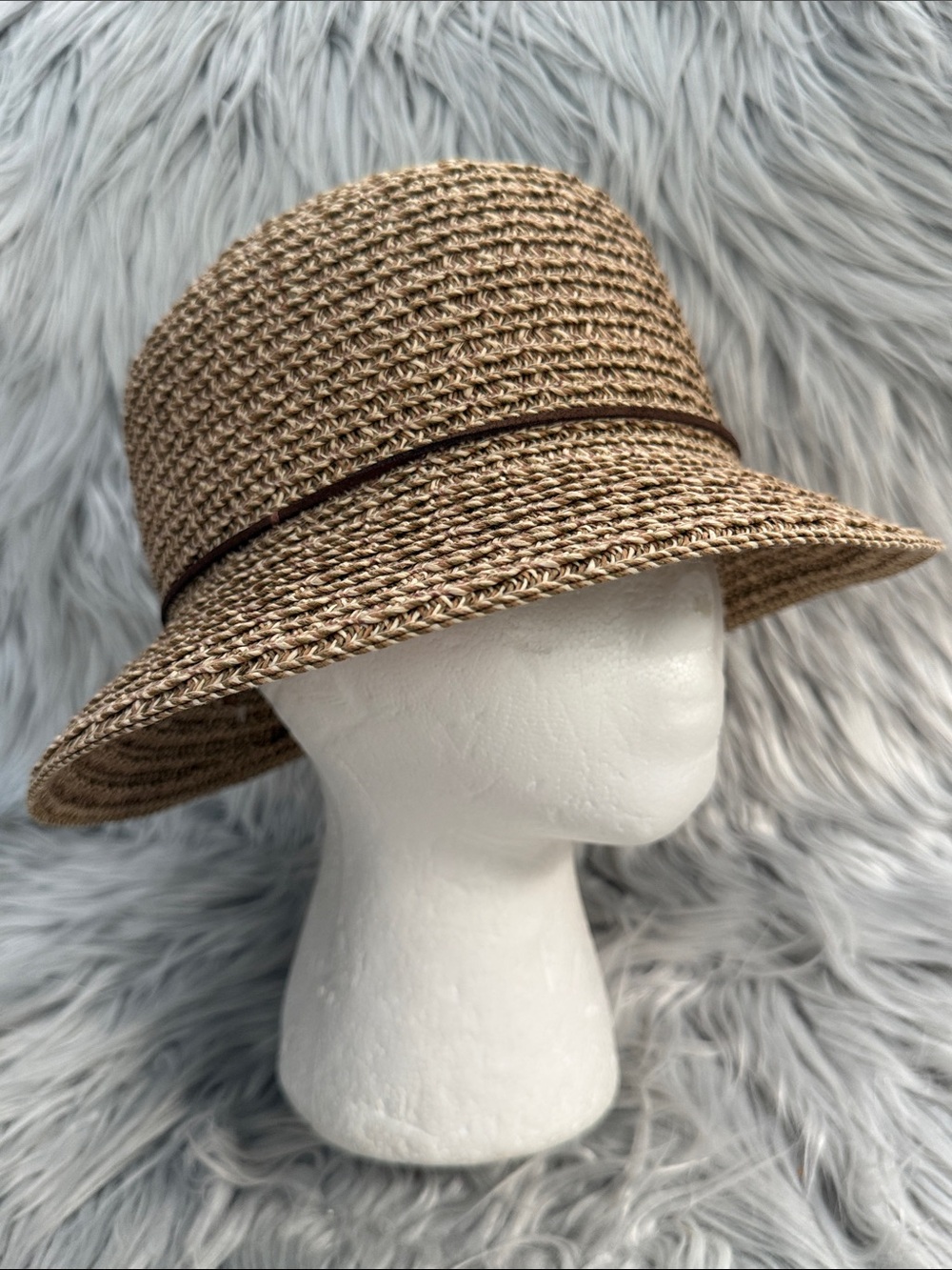 Natural Woven Straw Bucket Hat